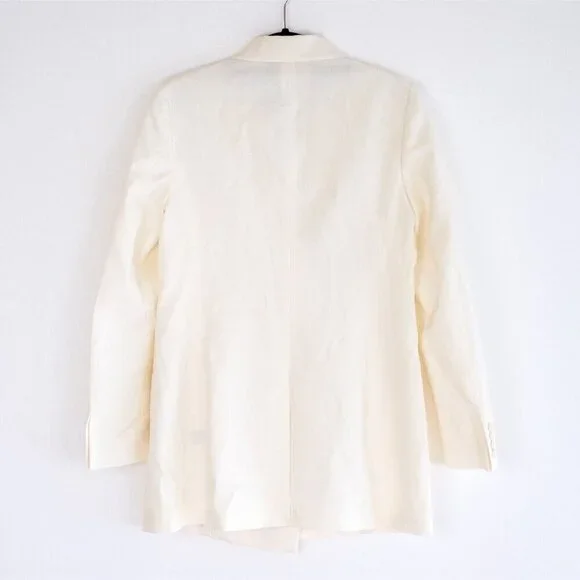NWT Polo Ralph Lauren Cream Wool Double Breasted Women's Blazer $698 - Sz 8 Sz 6 - Picture 5 of 10
